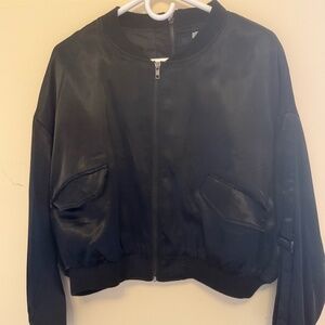 Carman Black Bomber Jacket